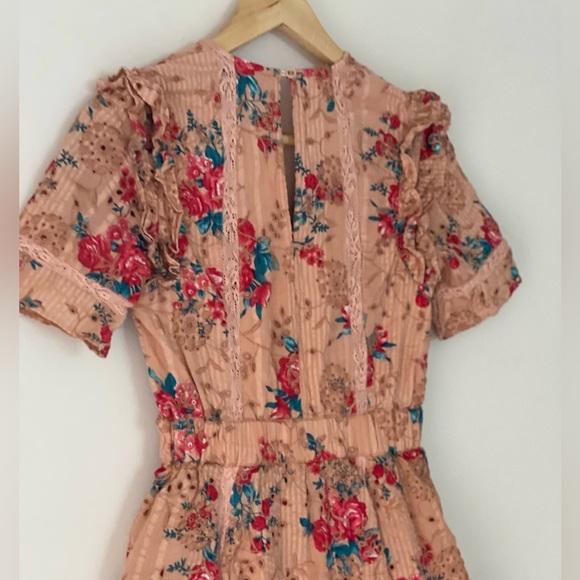 Walter Baker Pink Ivette Floral-print Broderie Anglaise Cotton Mini Dress - Picture 7 of 14